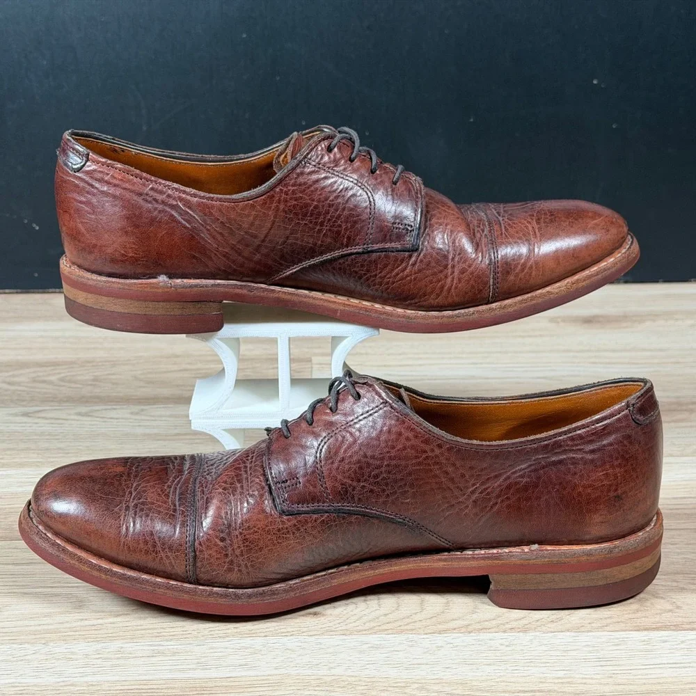 Allen Edmonds Shoes Mens Size 9 D Brown Oak Street Leather Cap Toe Derby 4030